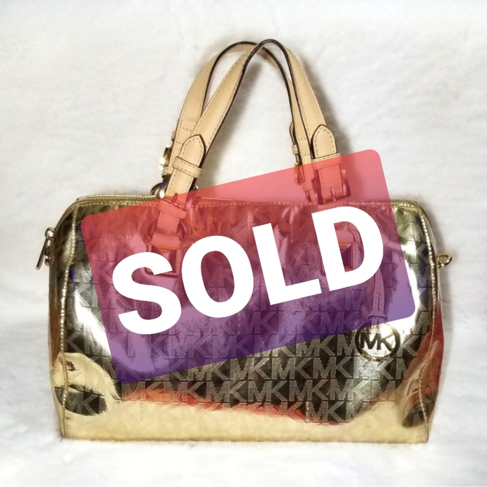 Michael Kors Metallic Duffel Bag